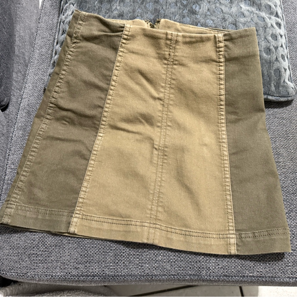 Free People Olive Mini Skirt